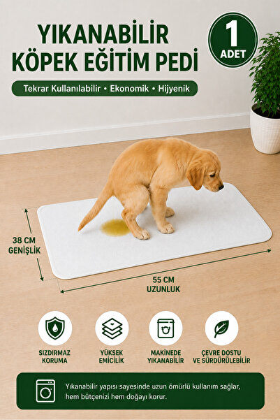 Ars Shopping Yıkanabilir Köpek Eğitim Pedi 55x38 cm Sızdırmaz ve Yüksek Emici...