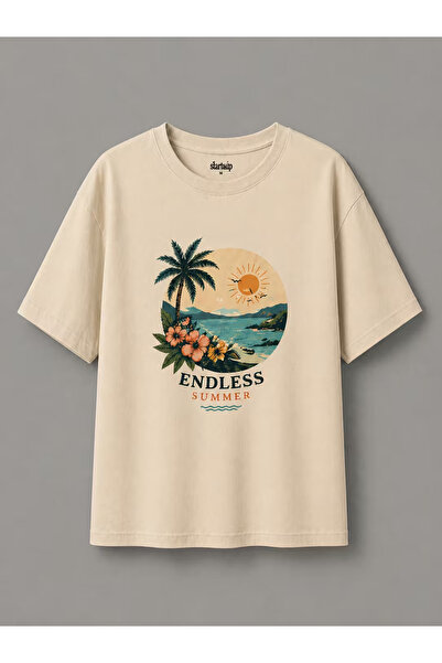 LOTS MODA Difference Printed Unisex Oversize T-Shirt