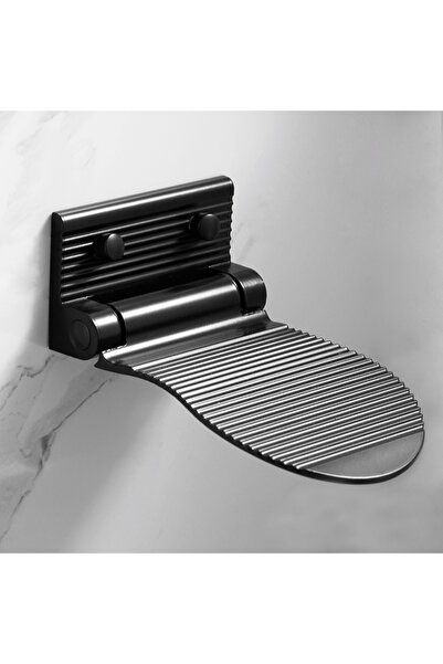 Choice Black Ellen Shower Foot Rest Bathroom Pedals Non-slip Shower Footstool...
