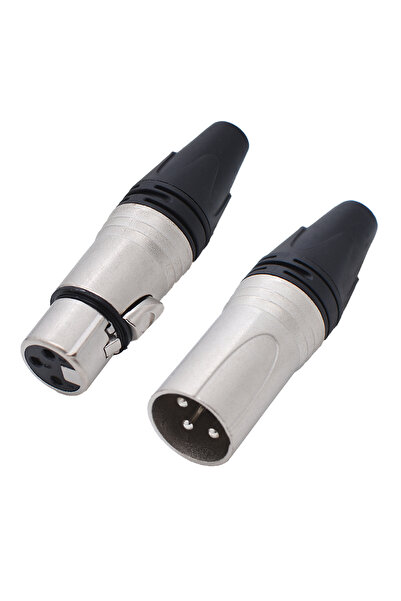 Choice4 2PCS 3P Silver Pair 2PCS 3-Pin XLR Audio Connectors Professional Micr...