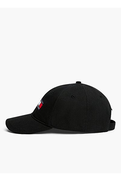 Tommy Hilfiger Siyah Erkek Logo Baskılı Şapka AU0AU02082BDS