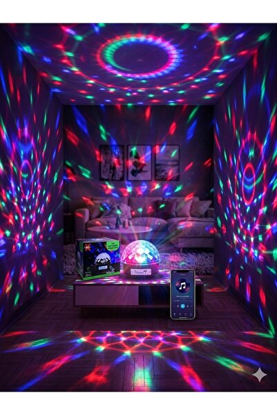 Dex Ledx Bluetooth Hoparlörlü RGB Disko Topu"