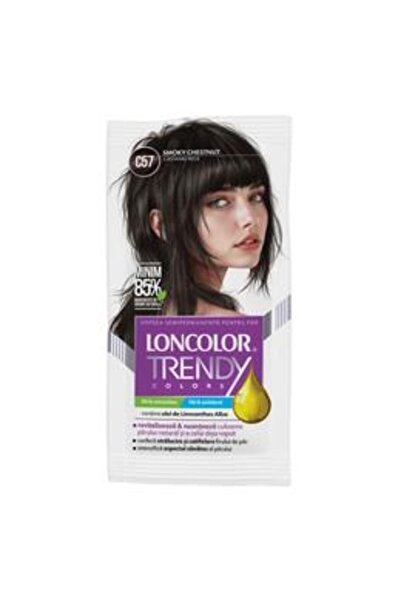 Loncolor Vopsea de Par Semipermanenta - Trendy Colors, nuanta C57 Castaniu Re...