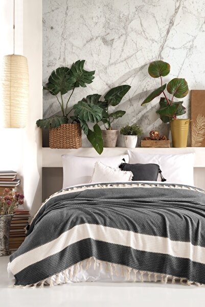 FARİKA Double Pique Size: 200 X 230 Cm Black