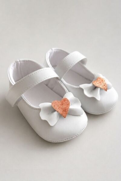 pufien Baby Ballet Flats Shoes, İlkadım Baby Booties, Stoned Bow Baby Shoes