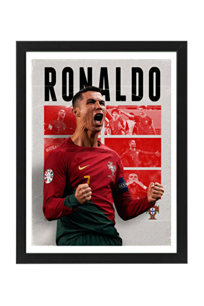 Boomah Accessories Cristiano Ronaldo Portugal Framed Poster 30x40cm - CR7 -Fo...