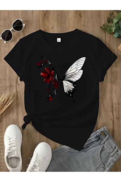 puolikuu Tricou unisex cu croială confortabilă, cu panglică și imprimeu dublu