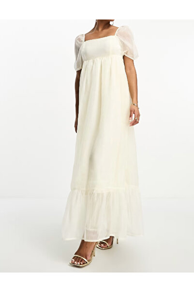 Evendi Long dress, Ecru
