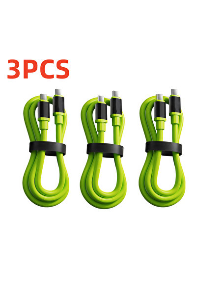 Choice كابل USB C إلى USB C بطول 1 متر، 3 قطع/1 قطعة، 240 واط، يدعم الشحن الس...