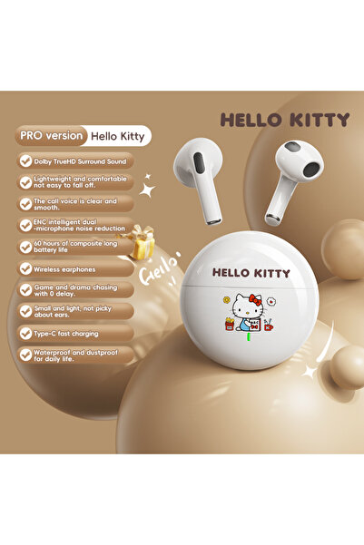 Choice K26-white TWS Hello Kitty Semi-In-Ear Wireless Earbuds K26 | 48H Playt...