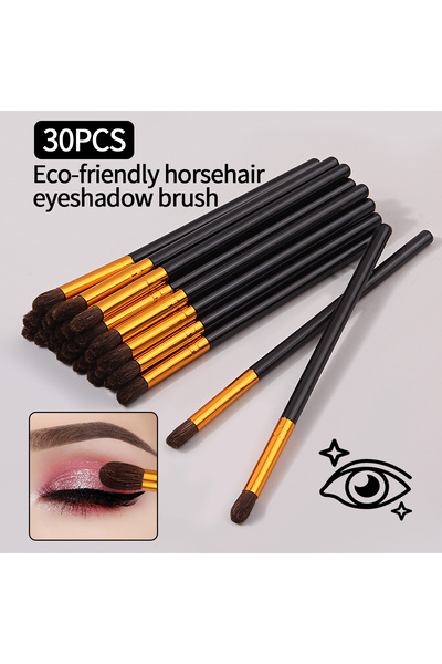 Choice black 30PCS Portable small horsehair eyeshadow brush set, soft bristle...