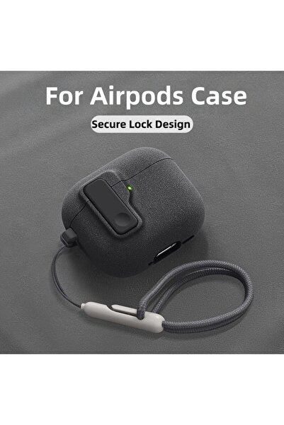 Choice33 غطاء حماية رمادي اللون لسماعات Airpods Pro 2 وAirpods 4 مقاوم للصدما...