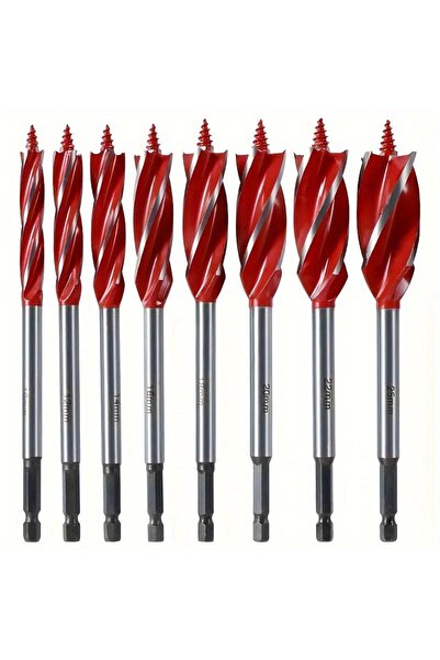 Choice 8pcs 8pcs Woodworking Drill Bit Set High Carbon Steel 4 Flute 10-25mm ...