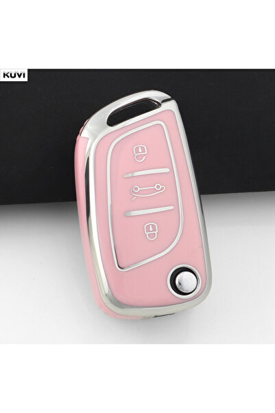 Choice1 Pink only case Fashion TPU Car Flip Key Case Cover Shell For Citroen ...