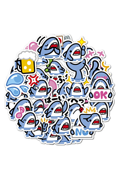 Choice 1600*900*700MM SKY BLUE 40 Pieces of Cute Little Shark Cartoon Hand-Dr...