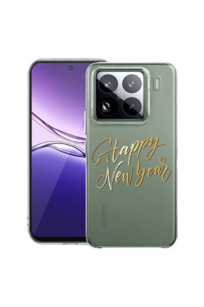 bestcase ¬Æ Husa Clear Slim Silicon Compatibila cu Xiaomi 15 Pro, Happy New Y...