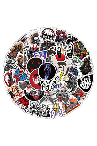 Choice 54PCS 54PCS Classic Heavy Metal Music Stickers Decorative Decals for N...