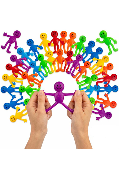 choice2 12PCS Assorted Stretchy Happy Man Sticky Toy Party Favor Kids Birthda...