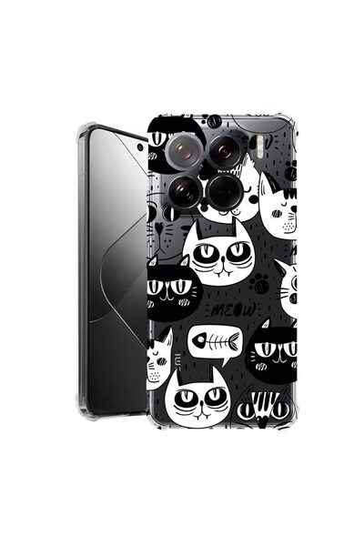 bestcase ¬Æ Husa pentru Xiaomi 15, Anti Shock 1.5MM, Cool Cats, Protectie cam...