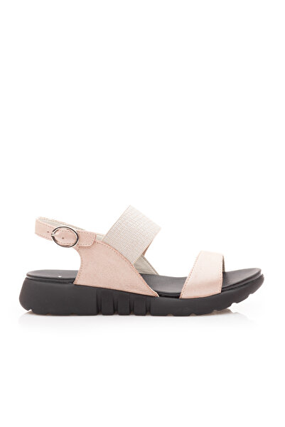 UrbanShoes Sandale cu talpa joasa dama din piele naturala,Leofex - 256 Nude m...