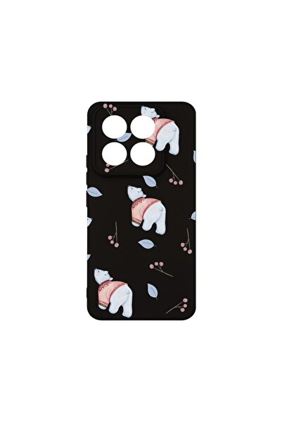 bestcase Премиум силиконов калъф, съвместим с Xiaomi 14 Pro, с десен  "Ледена...