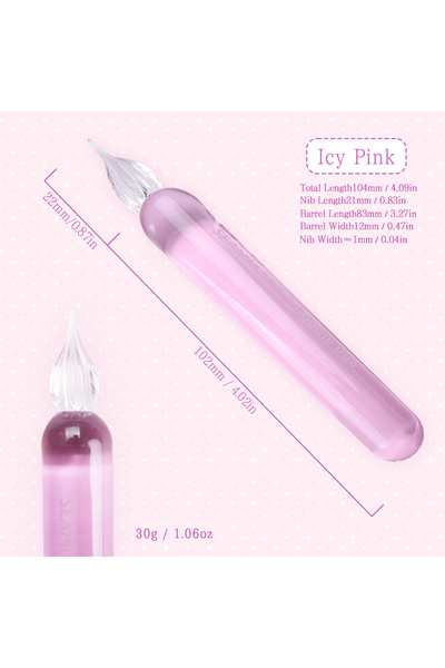 Choice1 Pink SeamiArt 1pc Short Handle Lovely Glass Dip Pen for Calligraphy S...