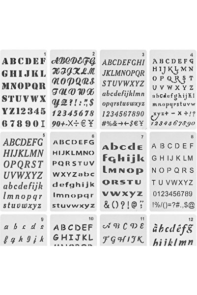 Choice 12 12 English Alphabet Templates, Suitable for Wooden Art Letter Paint...