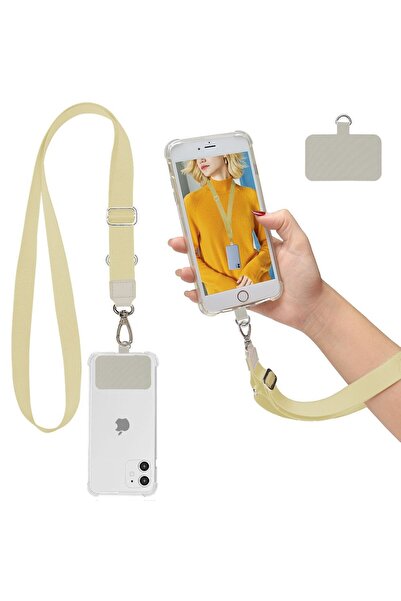 Sonique Strap Λαιμού Lanyard για Κινητά Μπεζ