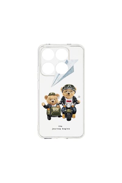 bestcase Husă pentru Xiaomi 14T, BestCase® Silicon transparent 2MM, Teddy On ...