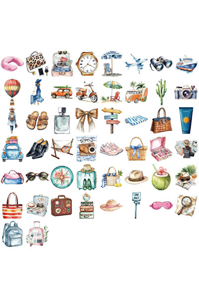 Choice 50pcs all 50pcs Travel Vacation Holiday Stickers DIY Kids Gift Waterpr...