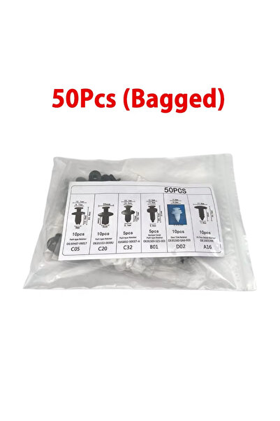 Choice 50Pcs (Bagged) 100/50 Box/Bag Car Fastener Clip Mixed Car Body Push Re...