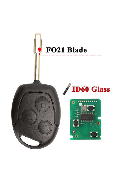 Choice1 433Mhz with ID60 Glass jingyuqin 3 Buttons Remote Key Fob 315Mhz 433M...