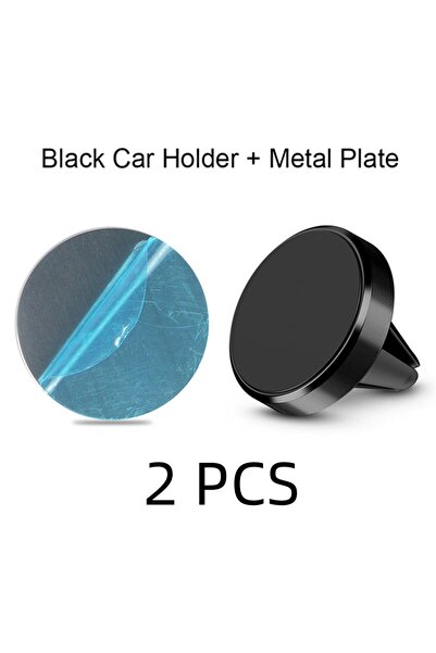 Choice8 2PCS Black Magnetic Car Phone Holder For Phone In Car Air Vent Mount ...