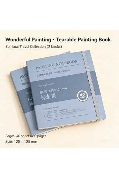 Choice 2pcs 12.5-12.5cm 40sheet Tearable Drawing Notebook Sketchbook Handbook...