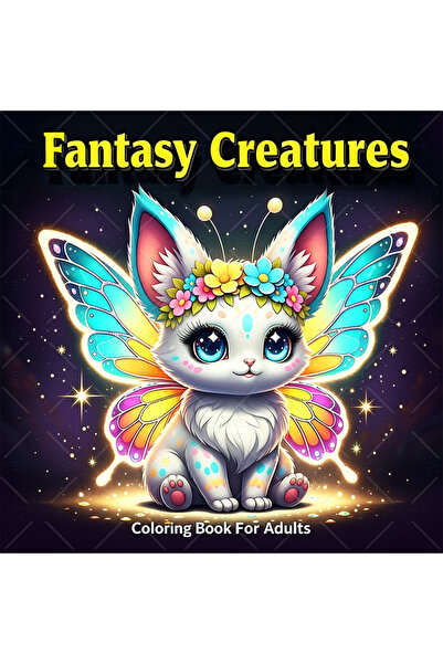 Choice MULTI FANTASY CREATURES Bold-easy Patterns Coloring Book for Adults Cu...