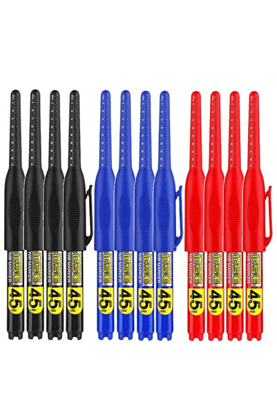 Choice mix pen 12pcs-C 12Pcs Multi-Purpose 45mm Deep Drill Hole Long Nib Wate...