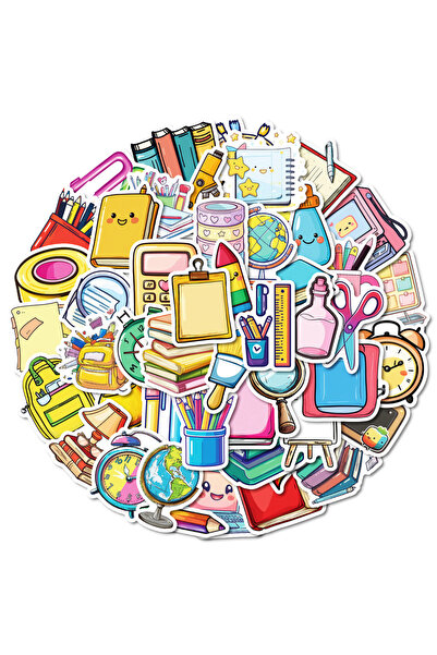 Choice 50pcs Non-repeating Hand-painted Stationery Graffiti Waterproof Sticke...