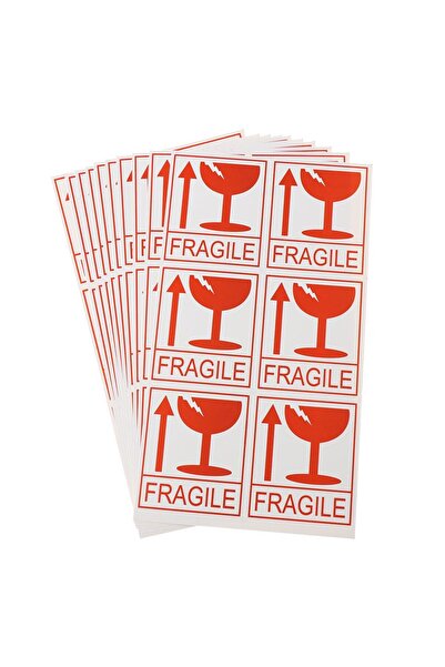 Choice -- 60pcs/lot Fragile Warning Label Sticker Hazard Warning Sign Handle ...