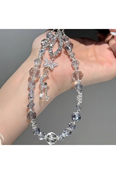 Choice Plastic Other Ins Style Ice-Clear Crystal Phone Chain with Butterfly &...