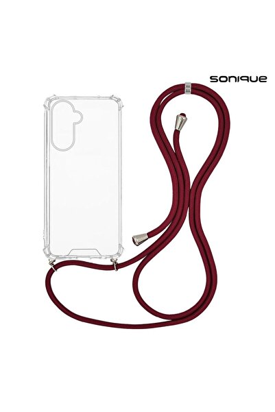 Sonique Θήκη Σιλικόνης με Κορδόνι Armor Clear Samsung Galaxy A26 5G Μπορντό