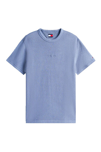 Tommy Hilfiger Tricou bărbătesc cu mânecă scurtă, slim, cu text, tip waffle, M