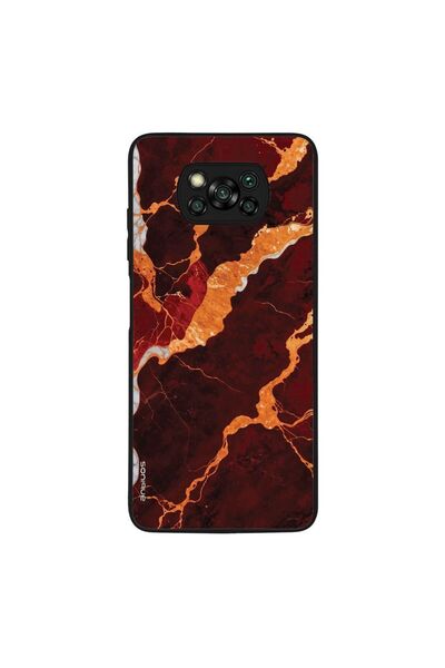 Sonique Θήκη Marble Series για Xiaomi Poco X3 NFC / Poco X3 Pro Κόκκινο