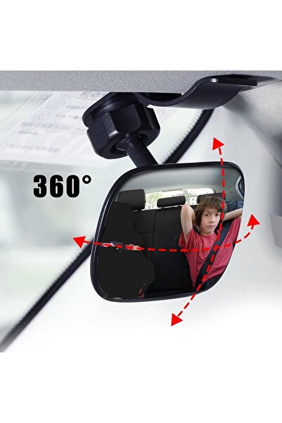 Choice black Universal Rear View Mirror for Car Seat, Oblong Glass Baby Monit...