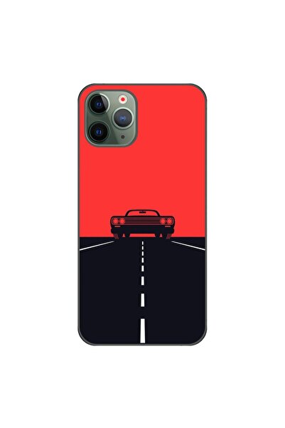 OEM Husa compatibila cu Apple iPhone 11 Pro Max Silicon Gel Tpu Model Red Sky...