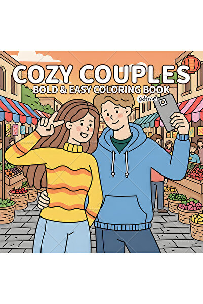 Choice 20x20cm 24pages COZY COUPLES Coloring Book for Adults Featuring Cute C...