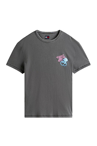 Tommy Hilfiger Tricou bărbătesc cu mânecă scurtă, cu imprimeu la spate, guler...