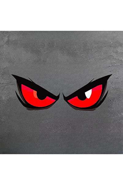 Choice3 Red 1PC Fierce Red Eyes Sticker Motorcycle Stickers Bold Decal for Ca...