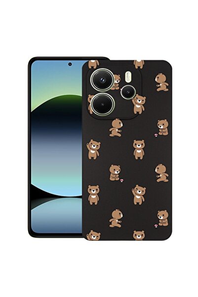 bestcase ¬Æ Husa pentru Xiaomi Redmi Note 14, Teddy Bear Pattern, Slim Silico...