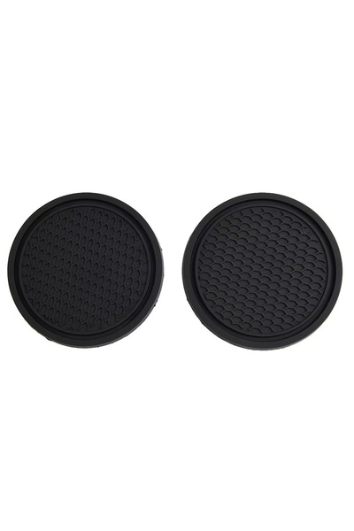 Choice Black 2pcs 2pcs Black Car Cup Holder Anti-Slip Coasters Premium PVC Ca...