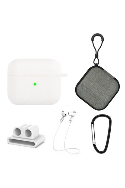 Sonique Σετ 5 σε 1 Soft Touch για AirPods 3 Λευκό